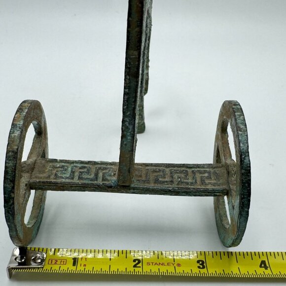 MCM Frederick Weinberg Style Greek Etruscan Warrior Horse Chariot Bronze Statue - Picture 3 of 10